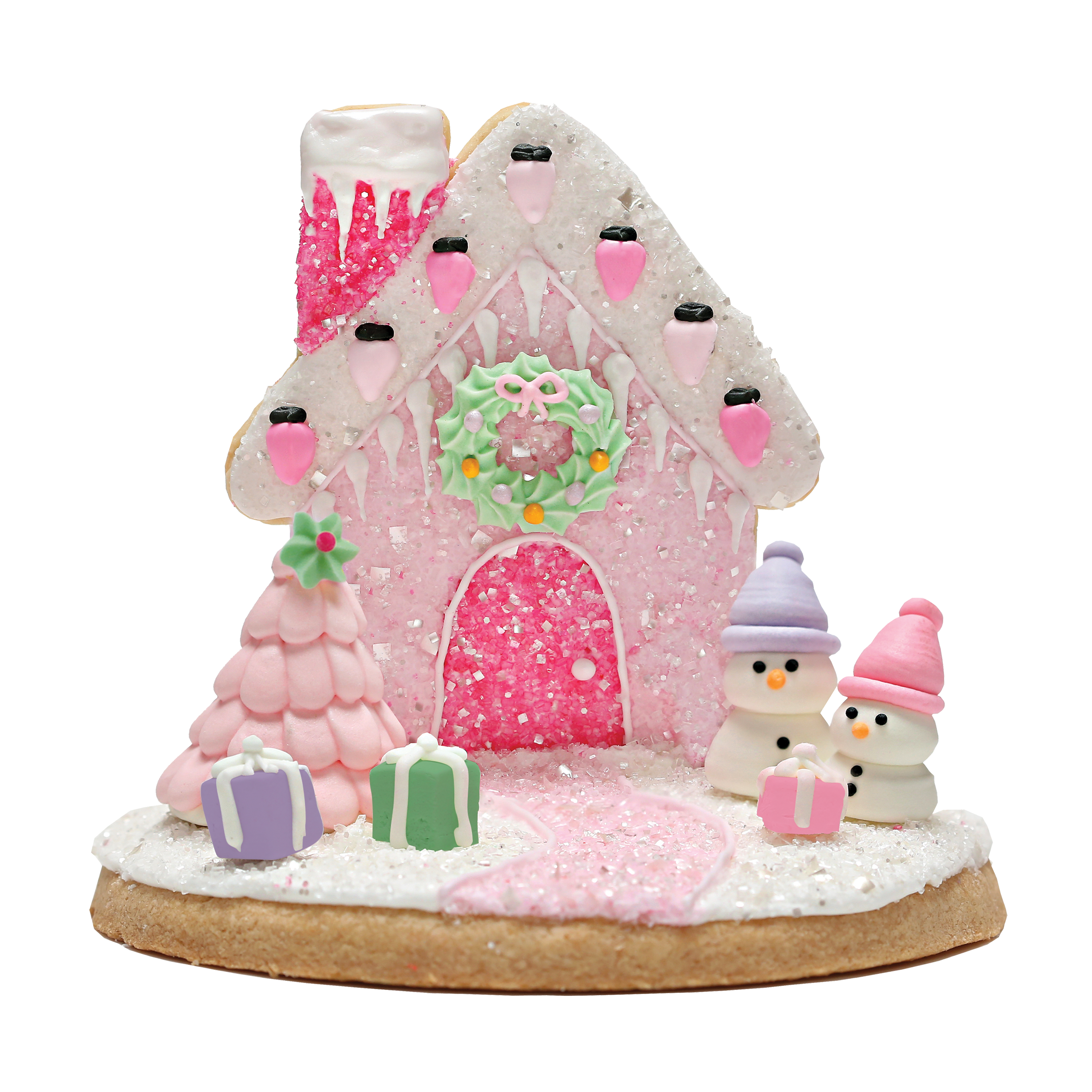 Pink Christmas House 2-D Designer Cookie Kit