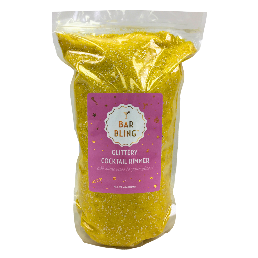 Case of (3) 3 lb. Bags - Lemon Flavored Bar Bling™ Edible Glitter Drink Rimmer