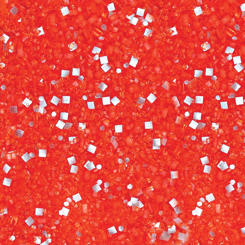 Orange and Silver Glittery Sugar™ - Bulk (6 Shakers Per Case)