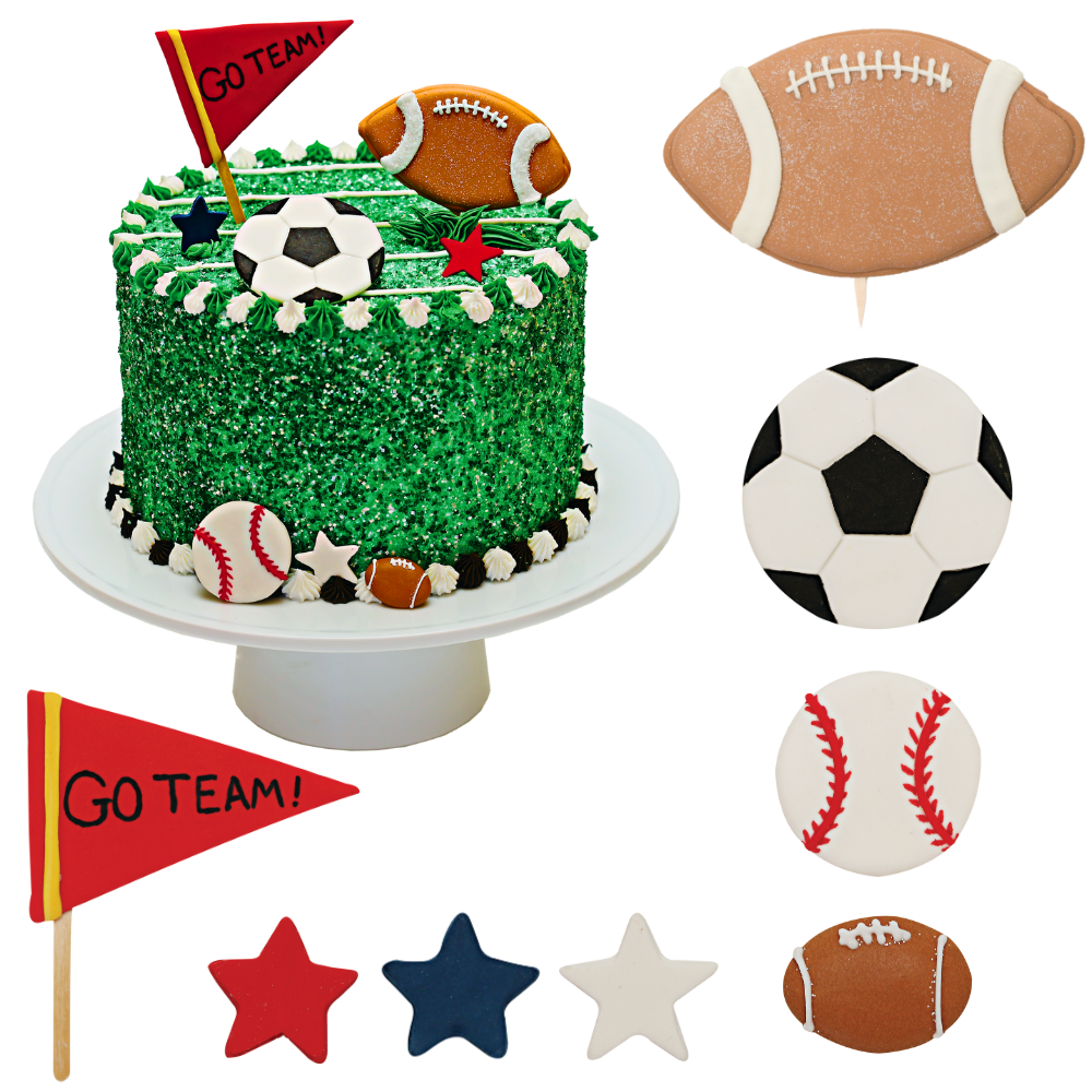 Sports Designer Cake Decor - Bulk (Case of 6)