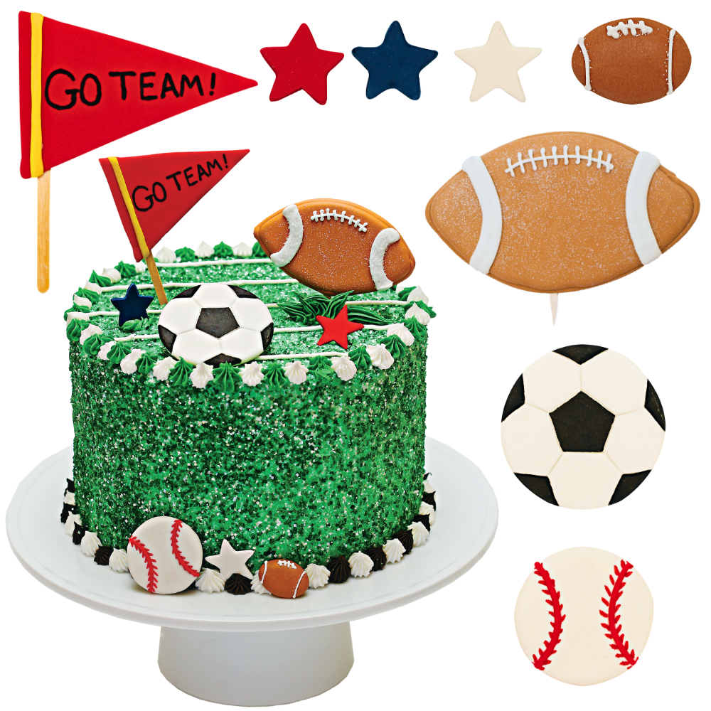 Sports Designer Cake Decor - Bulk (Case of 6)