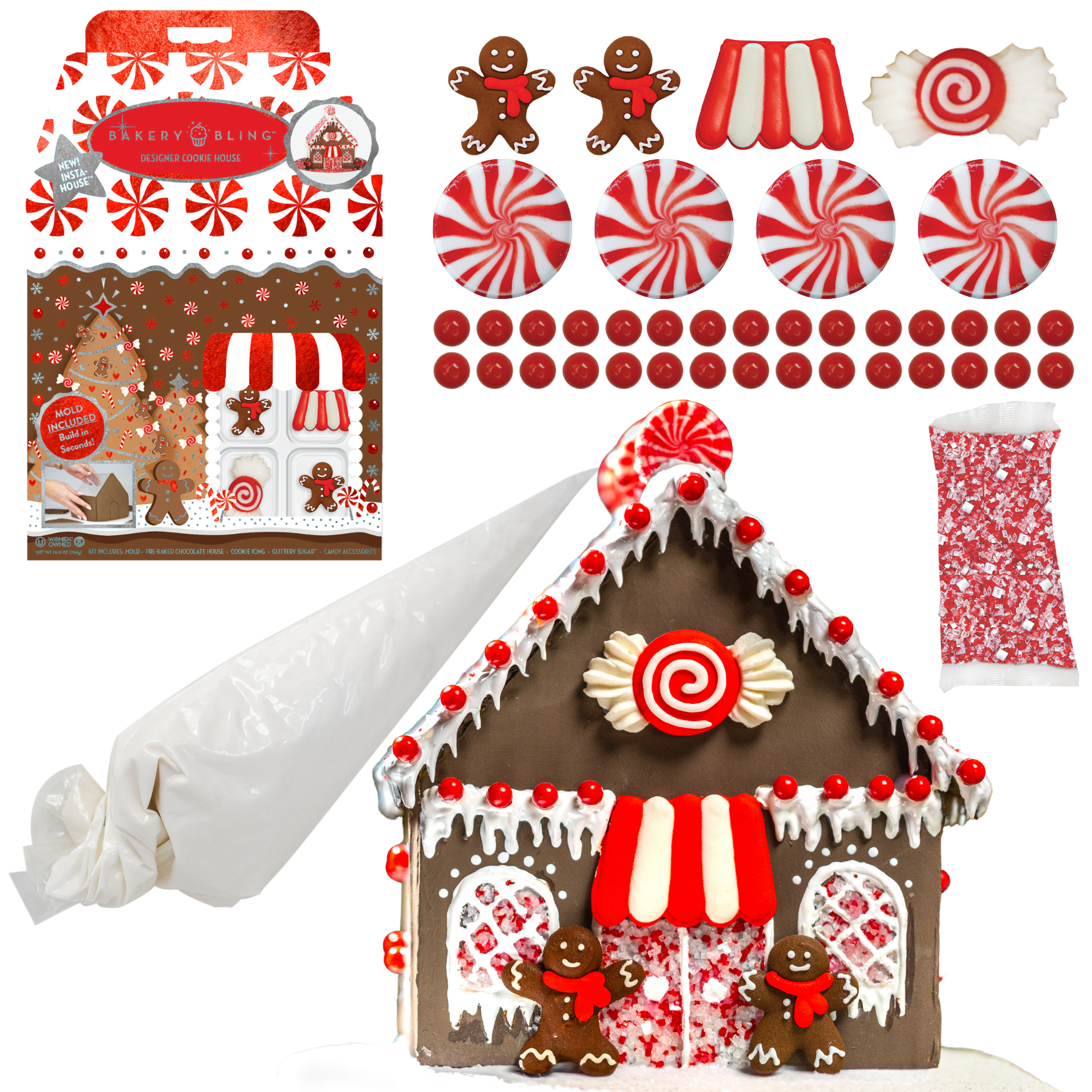 Chocolate Peppermint Bling Designer Insta-House™ (Pre-Order)