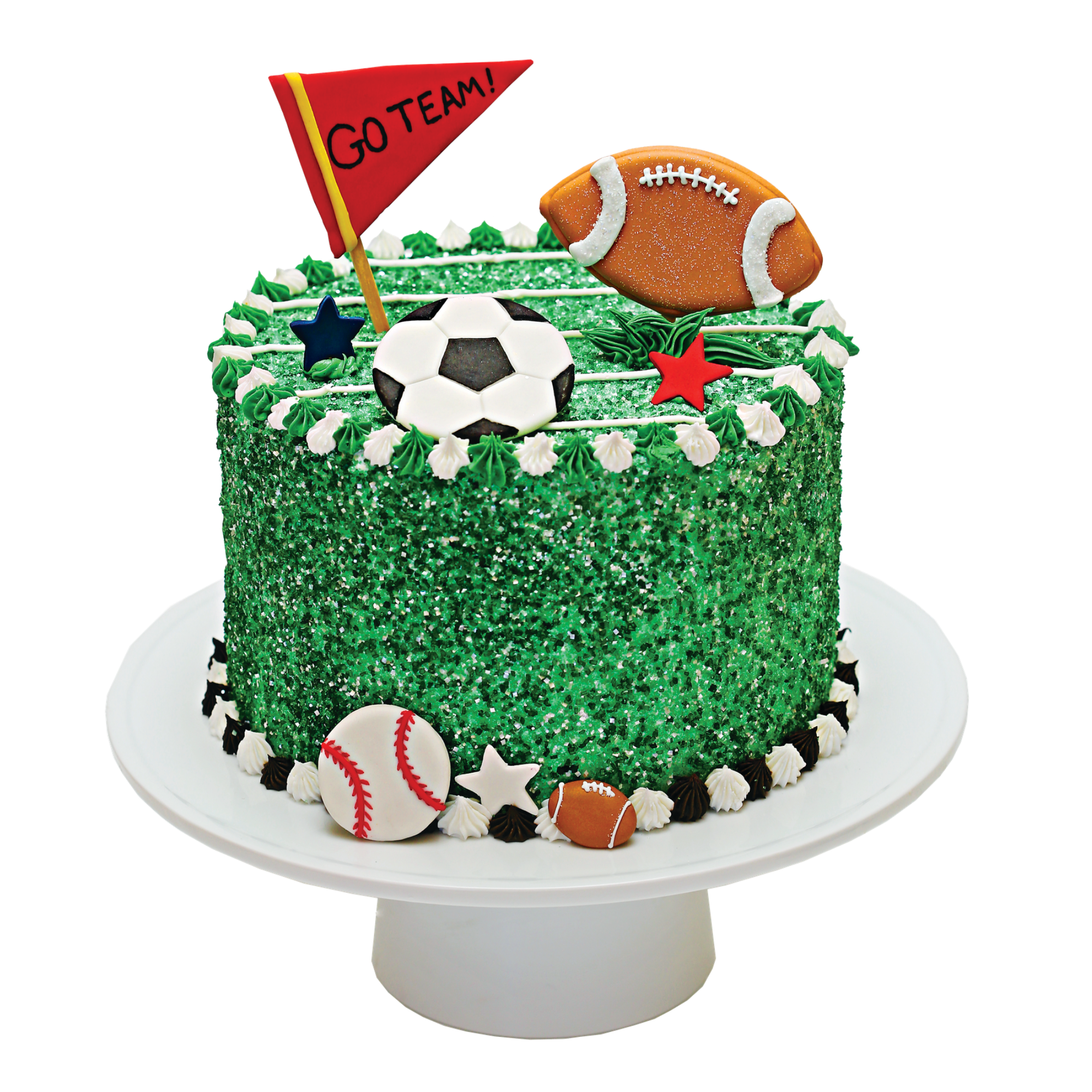 Sports Fan Designer Decorating Bundle (Cookie Kit, Cake Decor + Cupcake Kit)