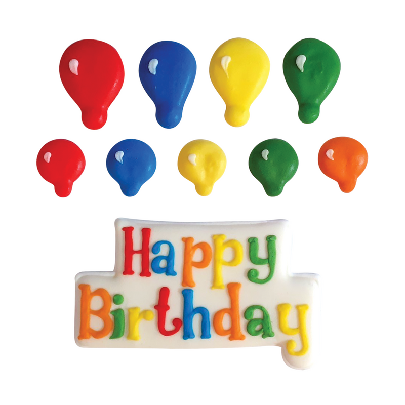 Happy Birthday Designer Cake Decor - Bulk (Case of 6)