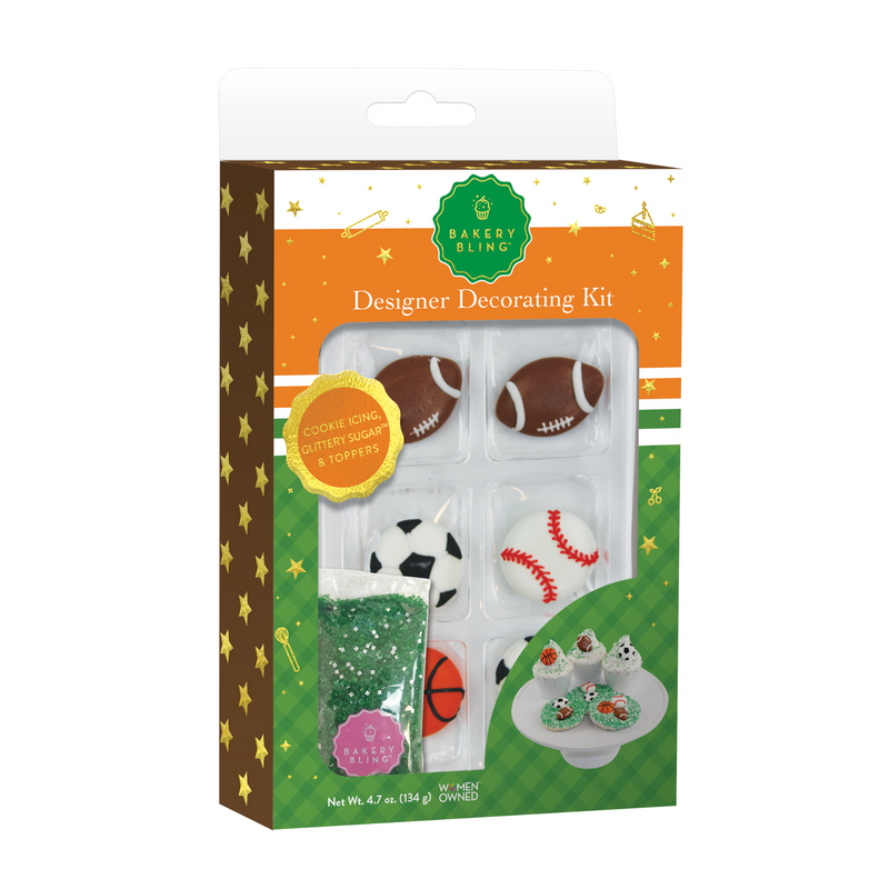 Sports Glittery Decorating Kit (Bulk - Case of 12)