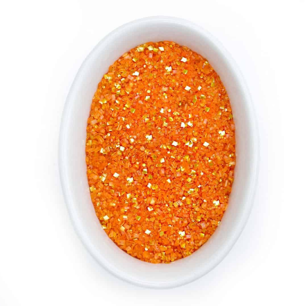 Orange and Gold Glittery Sugar™ - Bulk (6 Shakers Per Case)