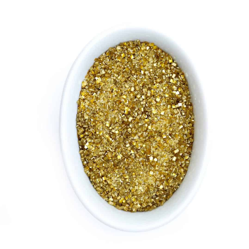 Metallic Gold Glittery Sugar™ - Bulk (6 Shakers Per Case)
