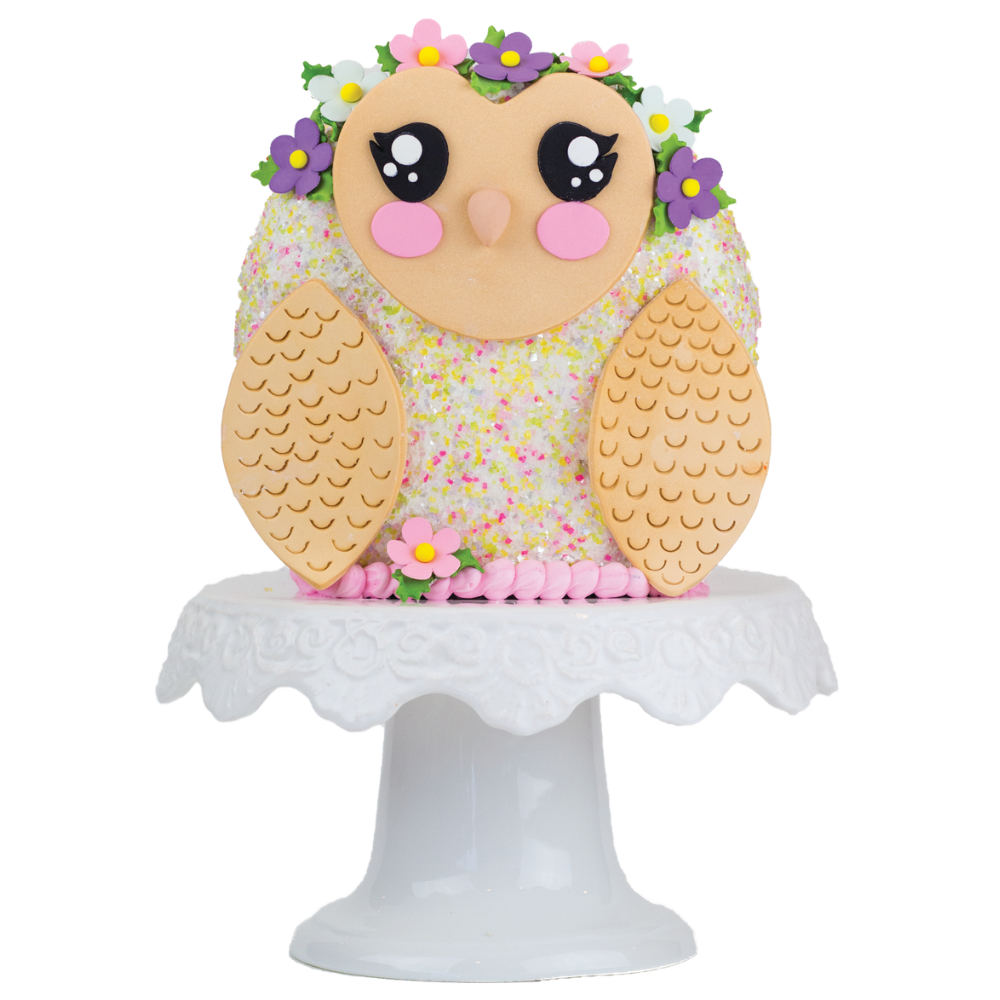 Spring Owl Designer Cake Decor - Bulk (Case of 6)