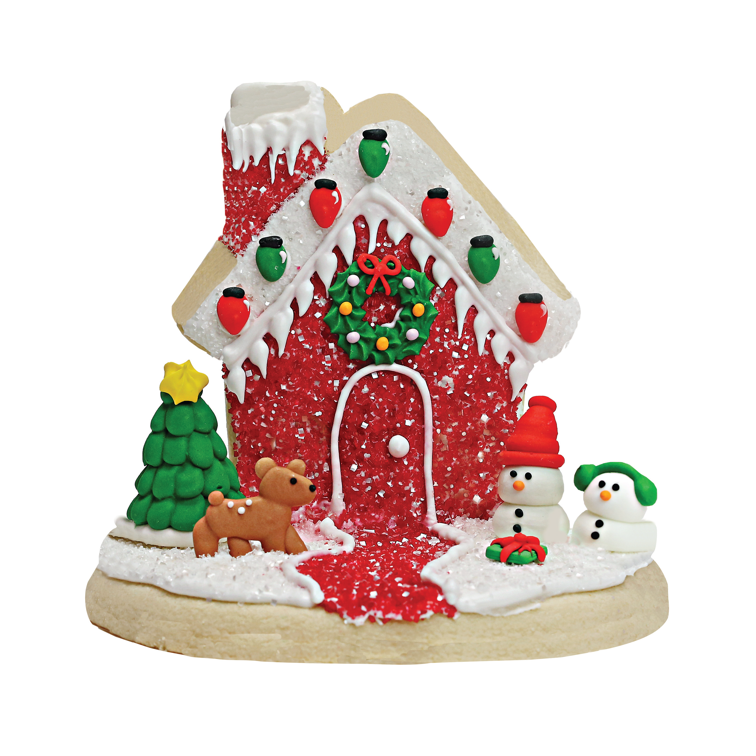 Red & Green Christmas House 2-D Designer Cookie Kit