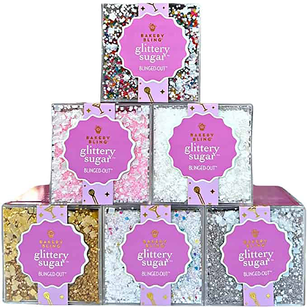 Blinged-Out Glittery Sugar™ Bundle (6 Cubes - Unicorn, Drenched in Diamonds, 5th Ave, Expensive Taste, Princess Cut, Hollywood Hills)