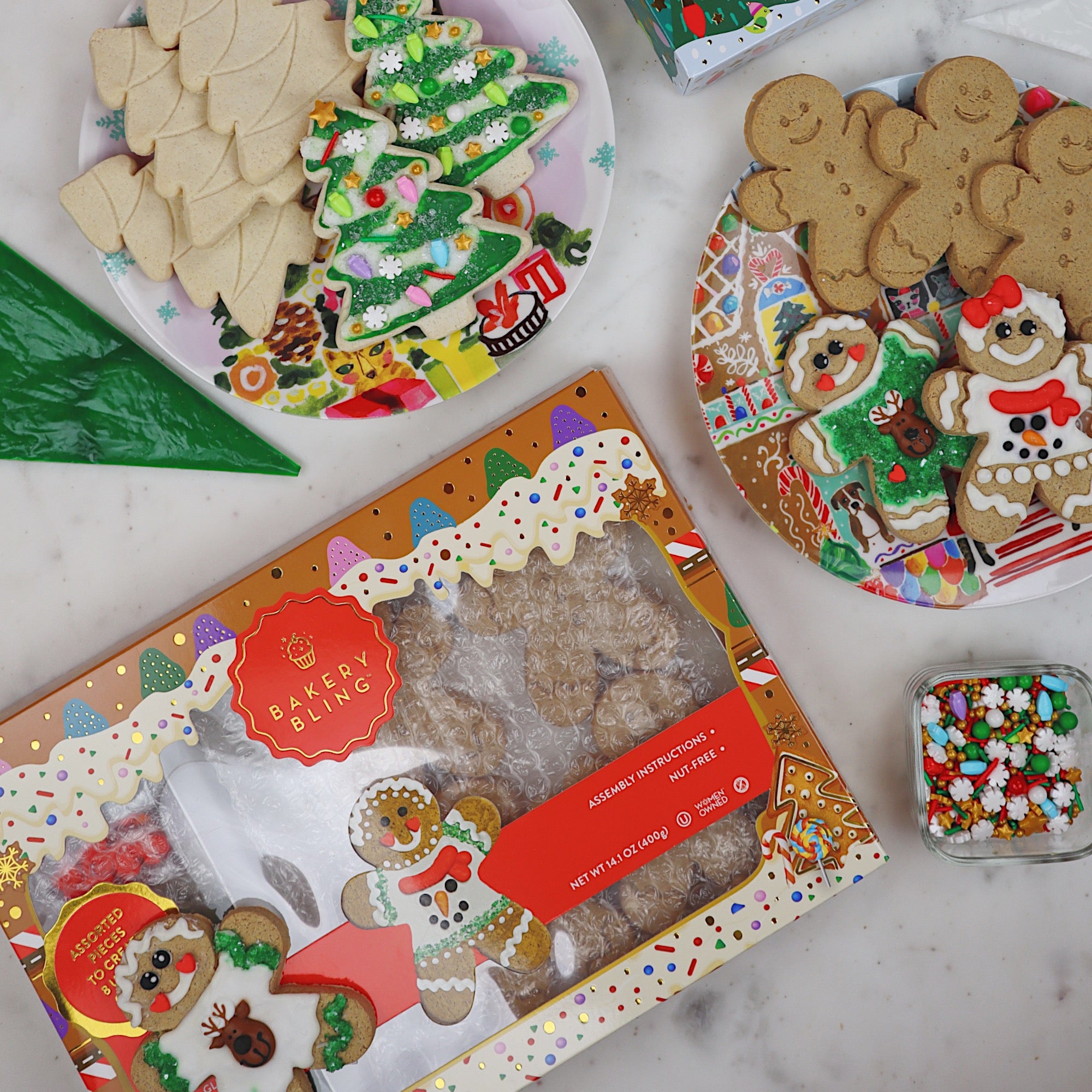 Starlight Tree & Gingerbread Person Designer Cookie Kit Bundle