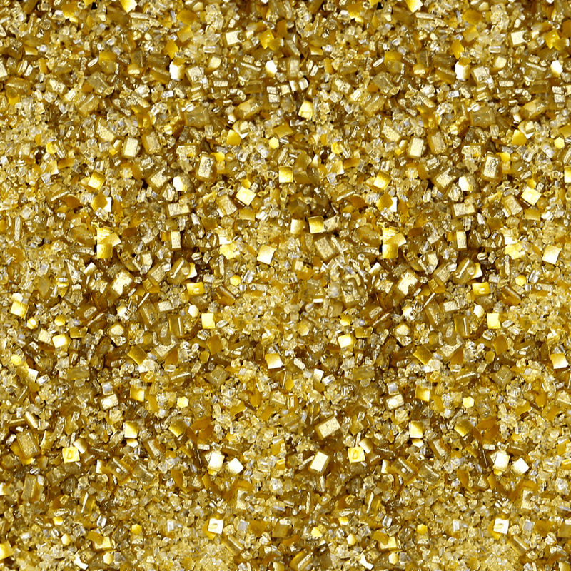 Metallic Gold Glittery Sugar™ - Bulk (6 Shakers Per Case)