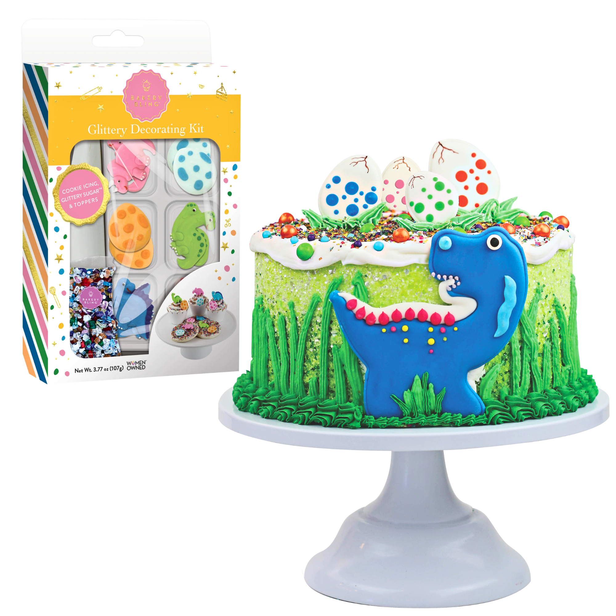 Dinosaur Designer Decorating Duo (Cake + Cupcake Decor Kits)