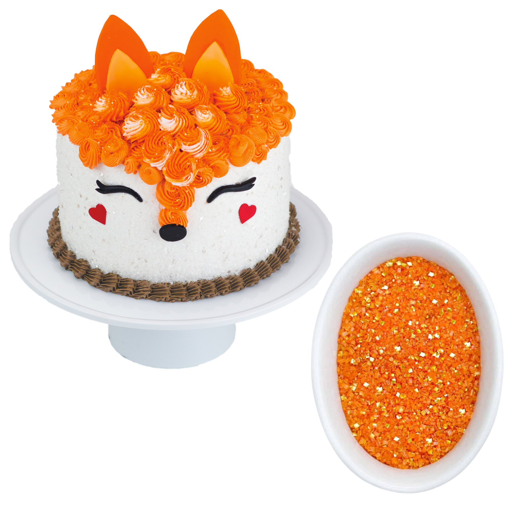 Fox Designer Cake Decorating Bundle (Cake Decor + Glittery Sugar)