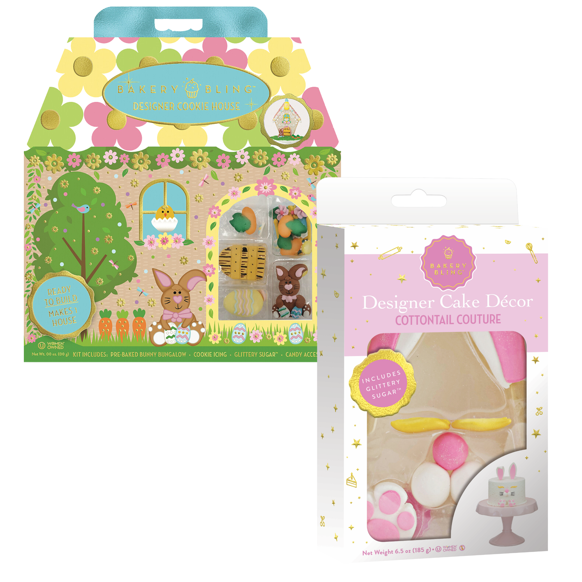 (presale) Bunny Bungalow Designer Cookie House + Easter Cake Decor Bundle