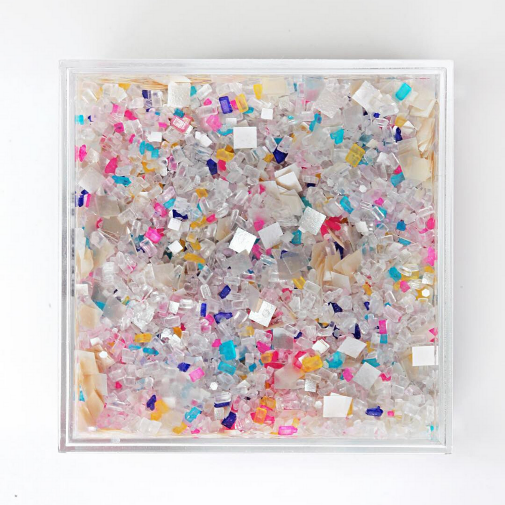 Unicorn Confetti Blinged-Out Glittery Sugar™ - Bulk (6 Cubes per Case)