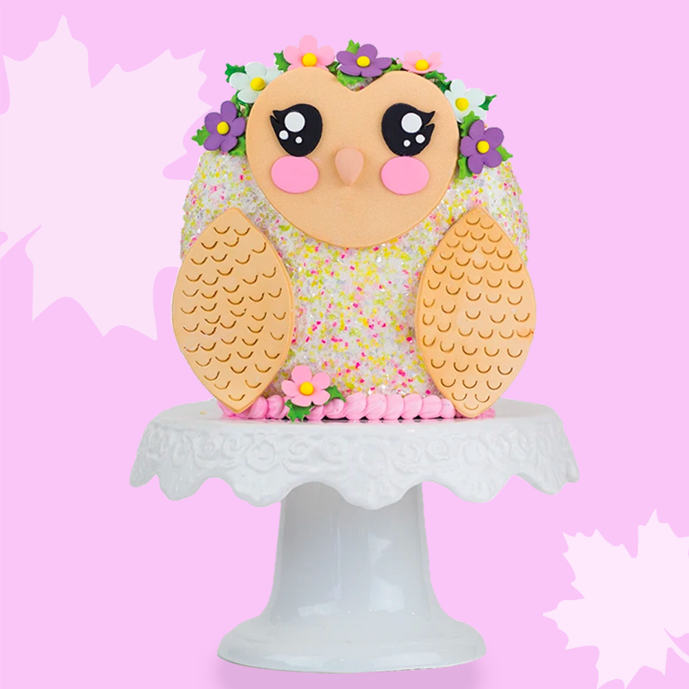 Spring Owl Designer Cake Decor - Bulk (Case of 6)