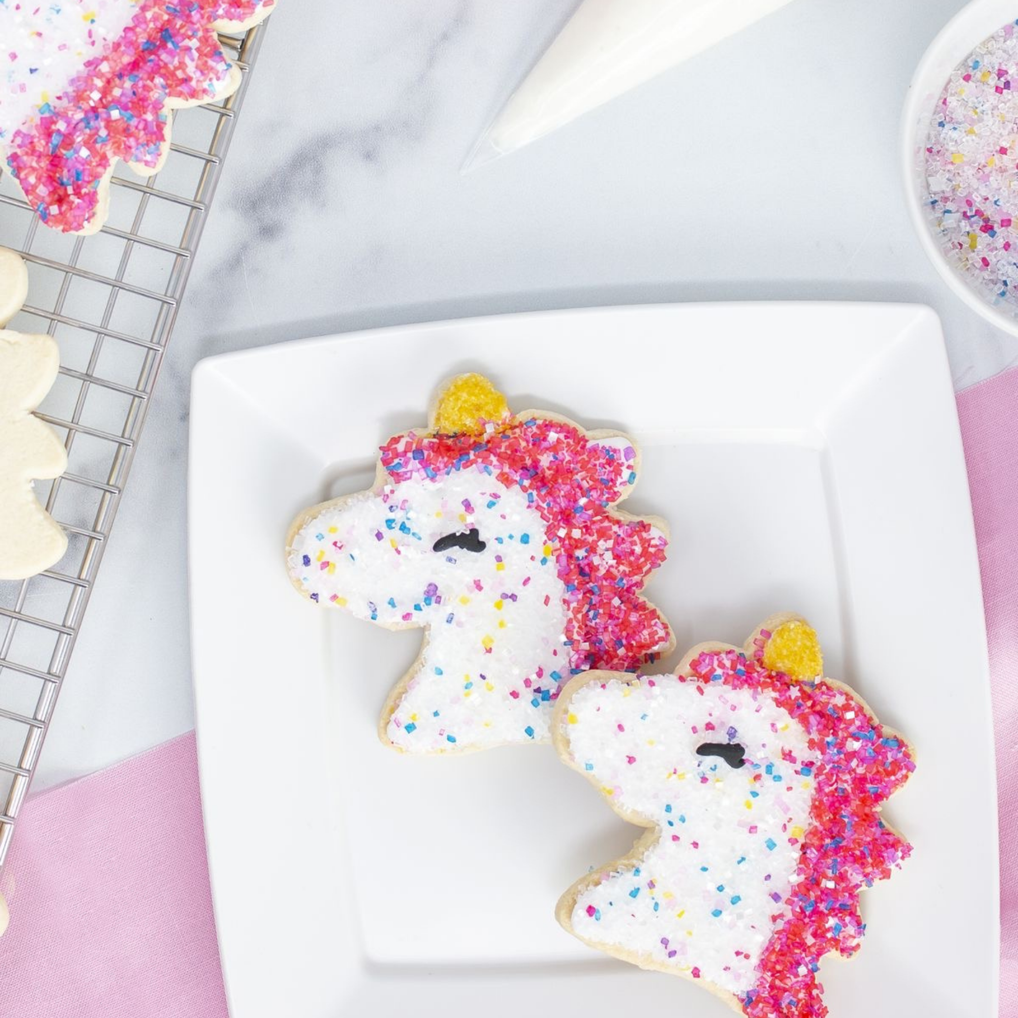 Magical Favorites Bundle (Tiara and Unicorn Cookie Kits & Unicorn Glittery Decorating Kit)
