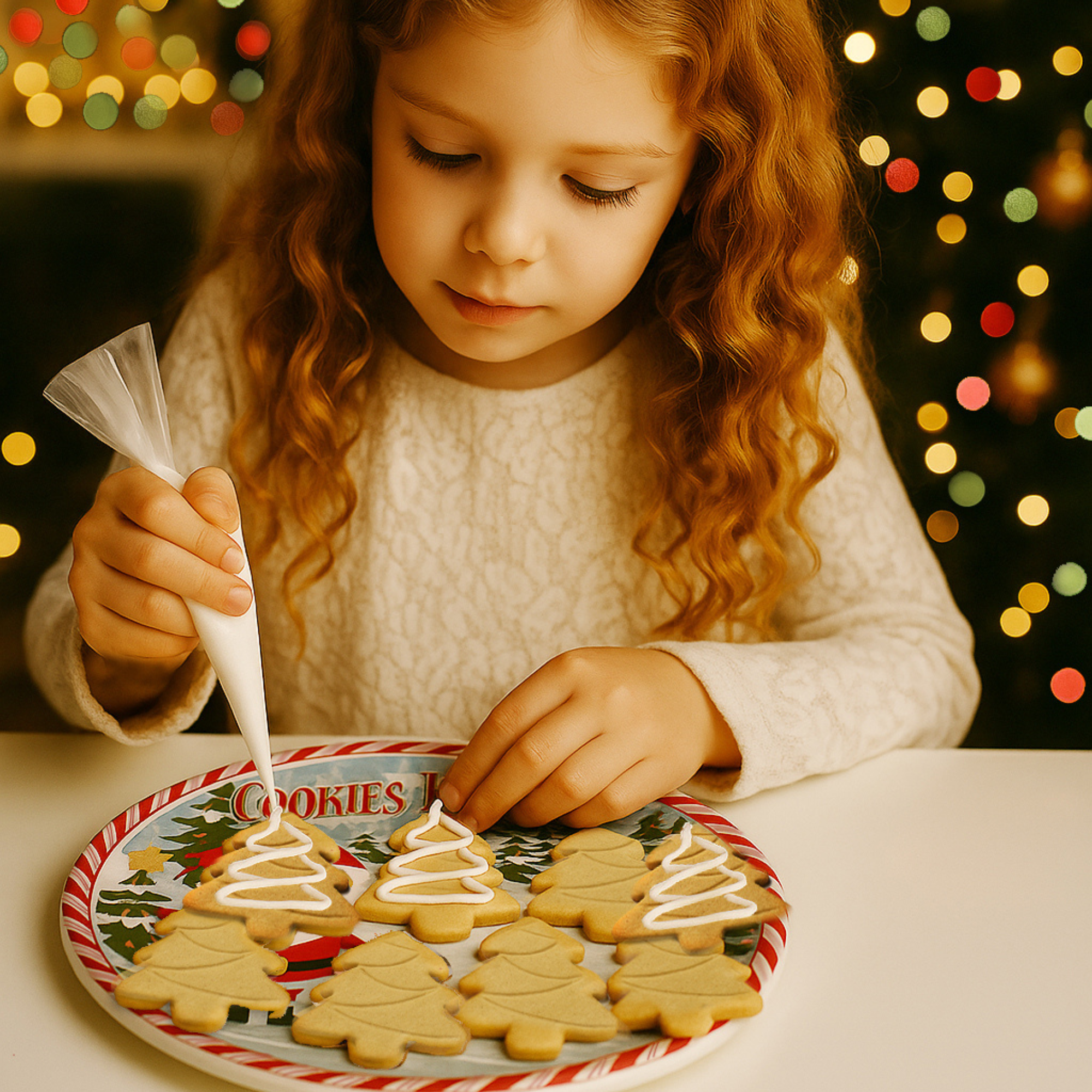 Christmas Cookie Decorating Kit with Plate for Santa