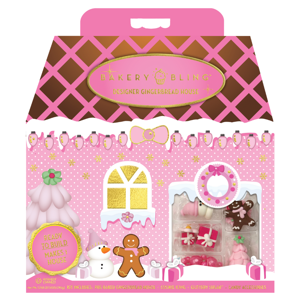 Glittery Pink Dreamland Designer Gingerbread House