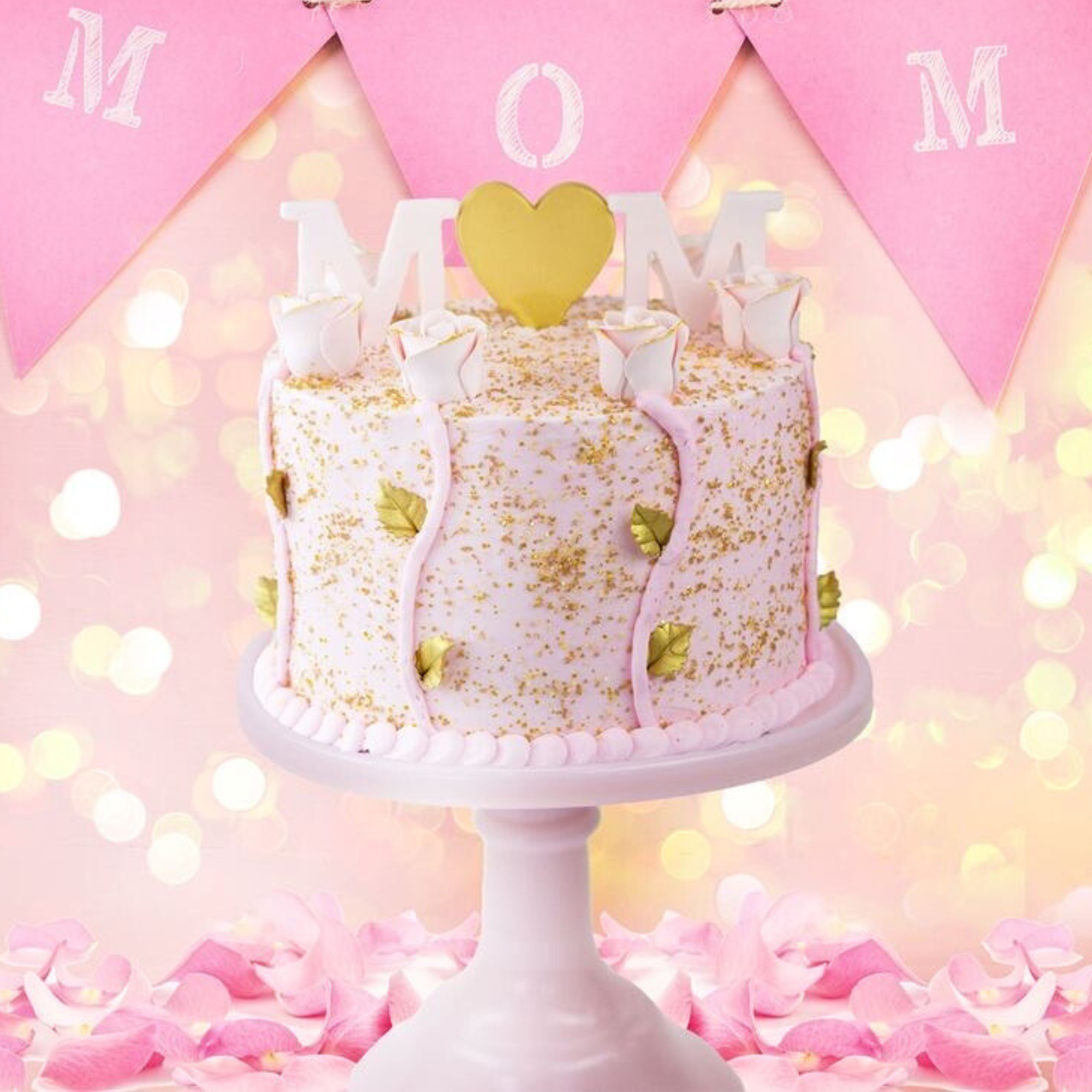Mother's Day Cake Decorating Bundle (Designer Cake Decor + Mother's Day Glittery Sugar)