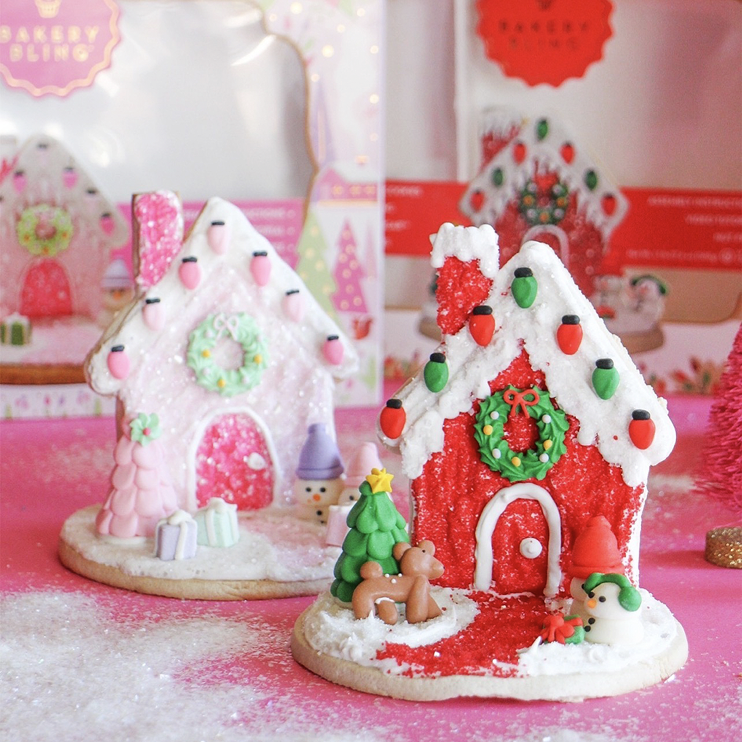 Pink Christmas House 2-D Designer Cookie Kit
