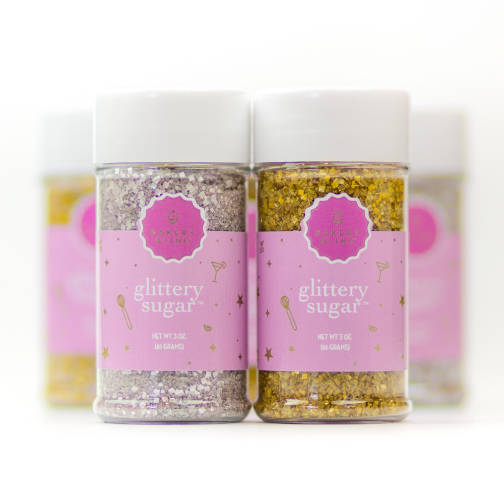 Metallic Silver Glittery Sugar™ - Bulk (6 Shakers Per Case)