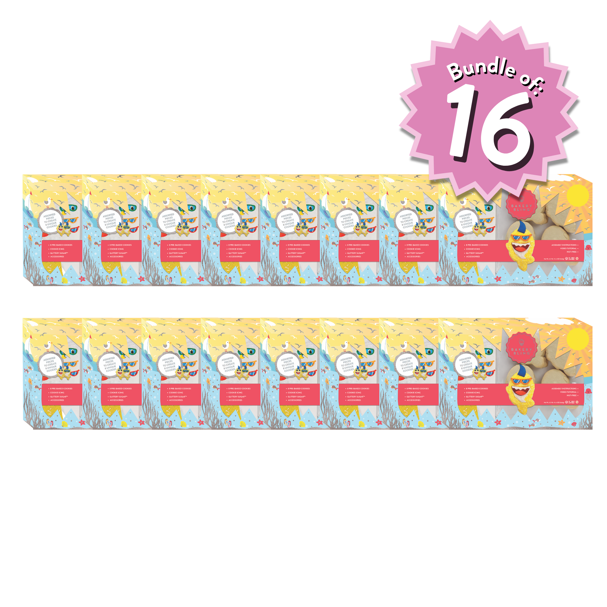 Shark Designer Cookie Kit – 16-Pack Party Bundle