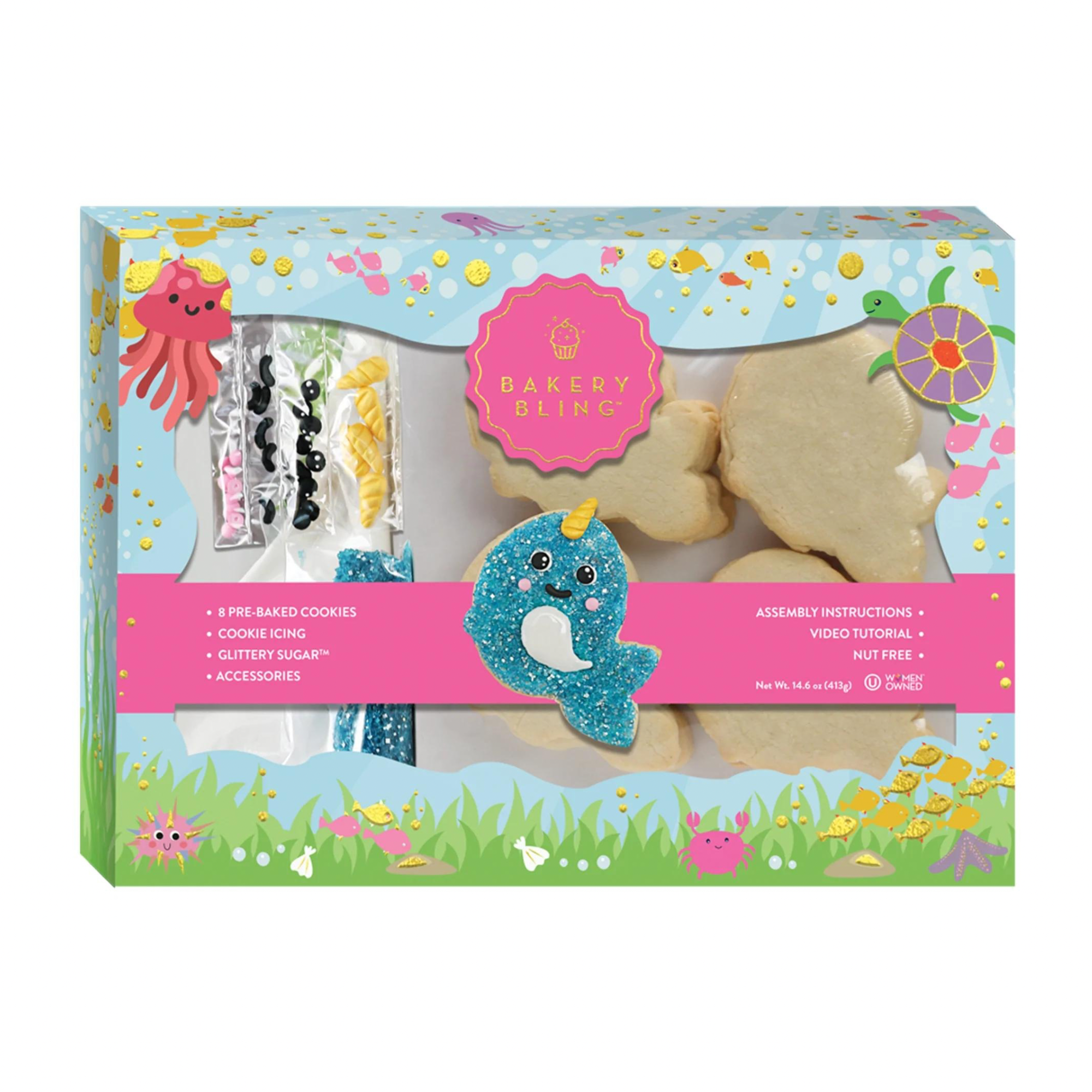 Narwhal Designer Decorating Bundle (Cookie Kit + Cake Decor + Glittery Sugar)