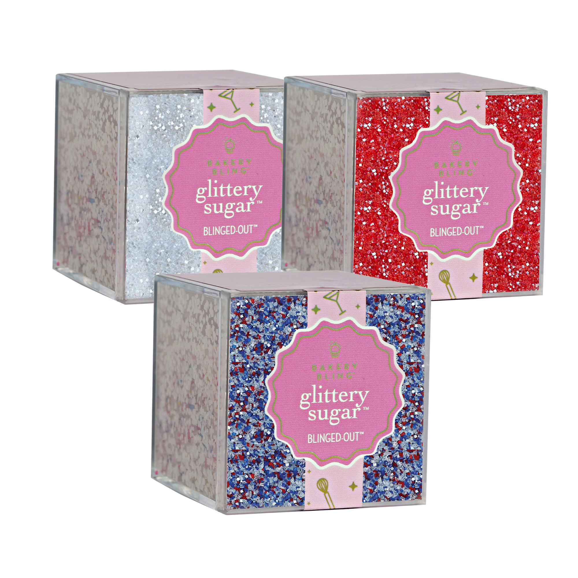 Red, White and Bling Glittery Sugar™ Bundle