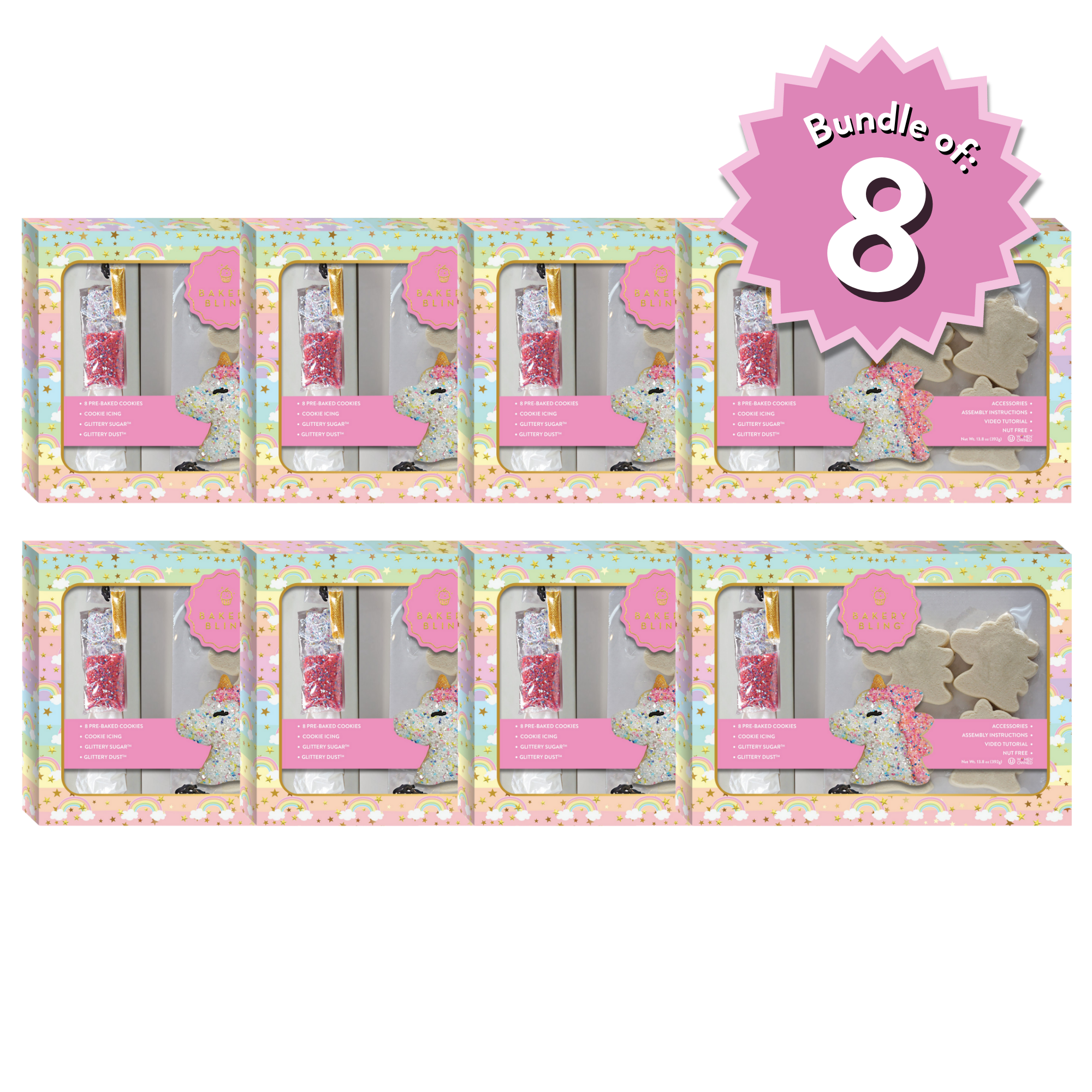 Unicorn Designer Cookie Kit – 8-Pack Party Bundle