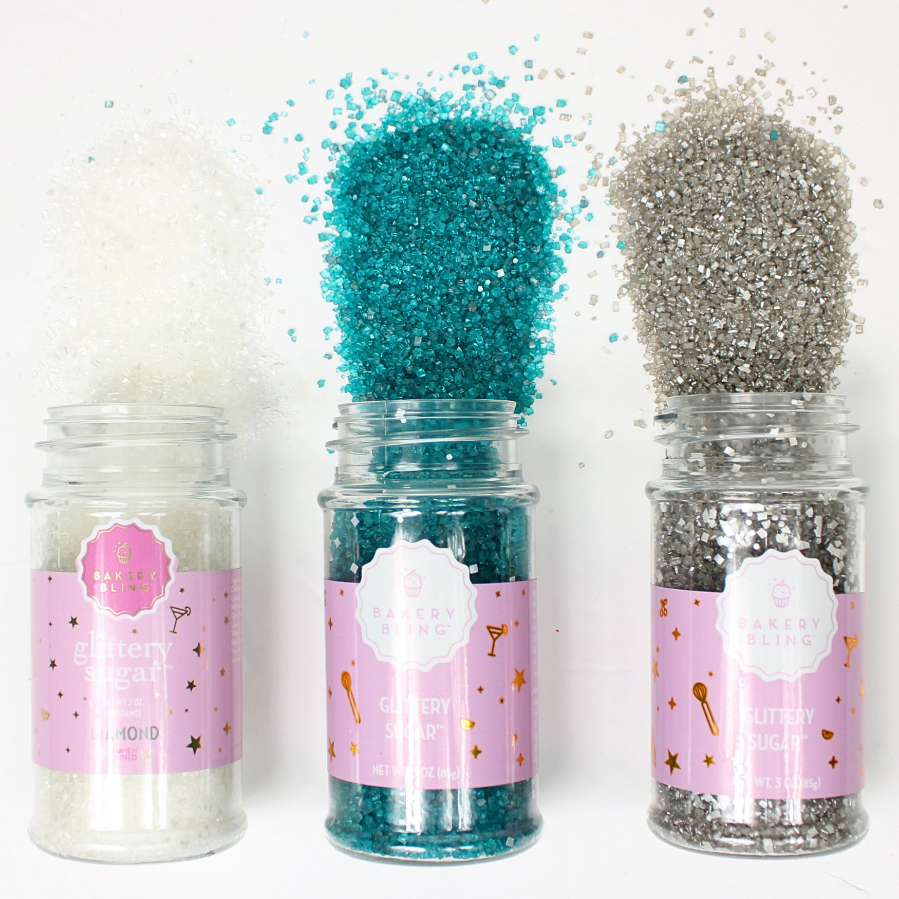 Philadelphia Eagles Super Bowl Glittery Sugar™ Bundle - (Aqua, Diamond, Metallic Silver)