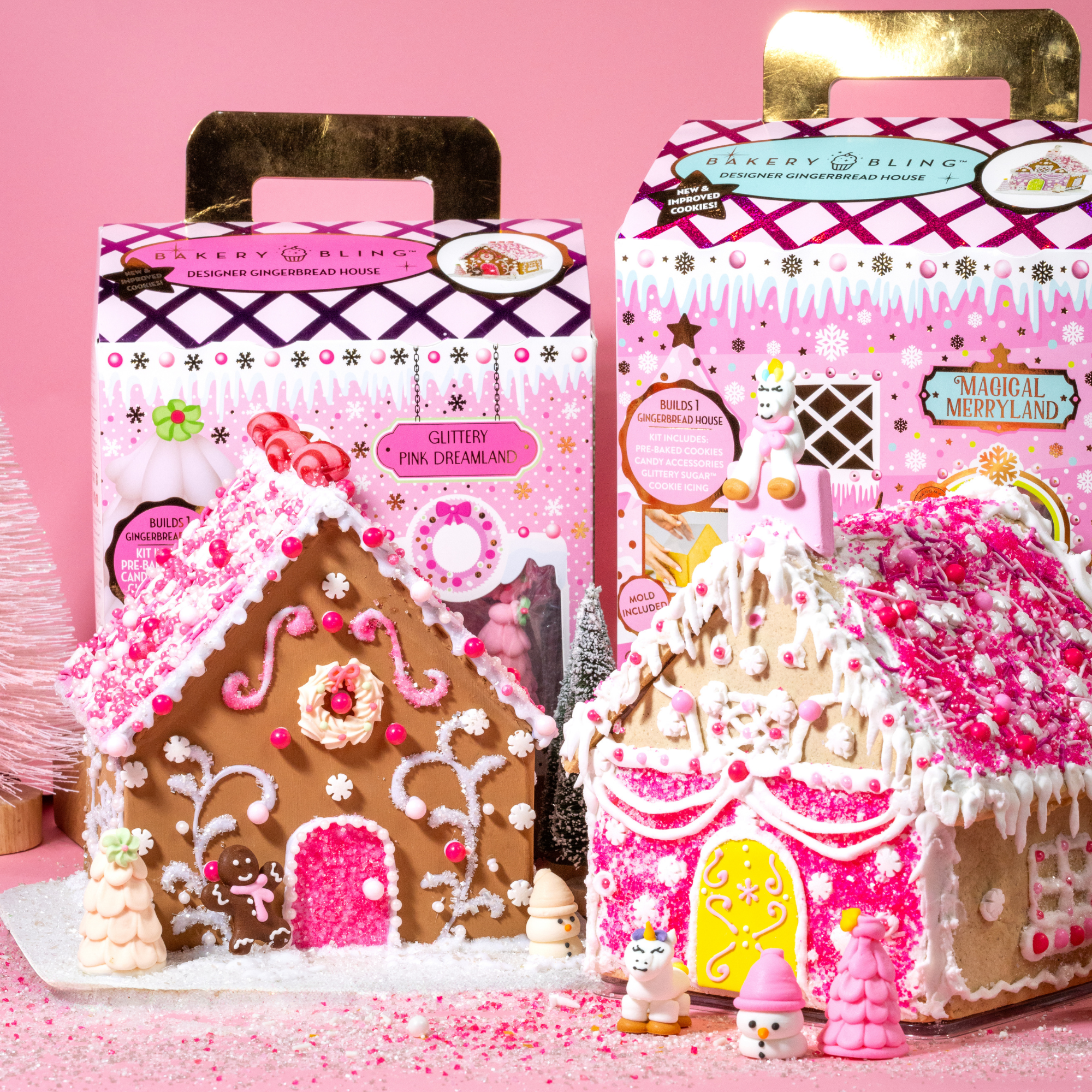 Magical Merryland + Glittery Pink Dreamland Designer Insta-House™ Bundle