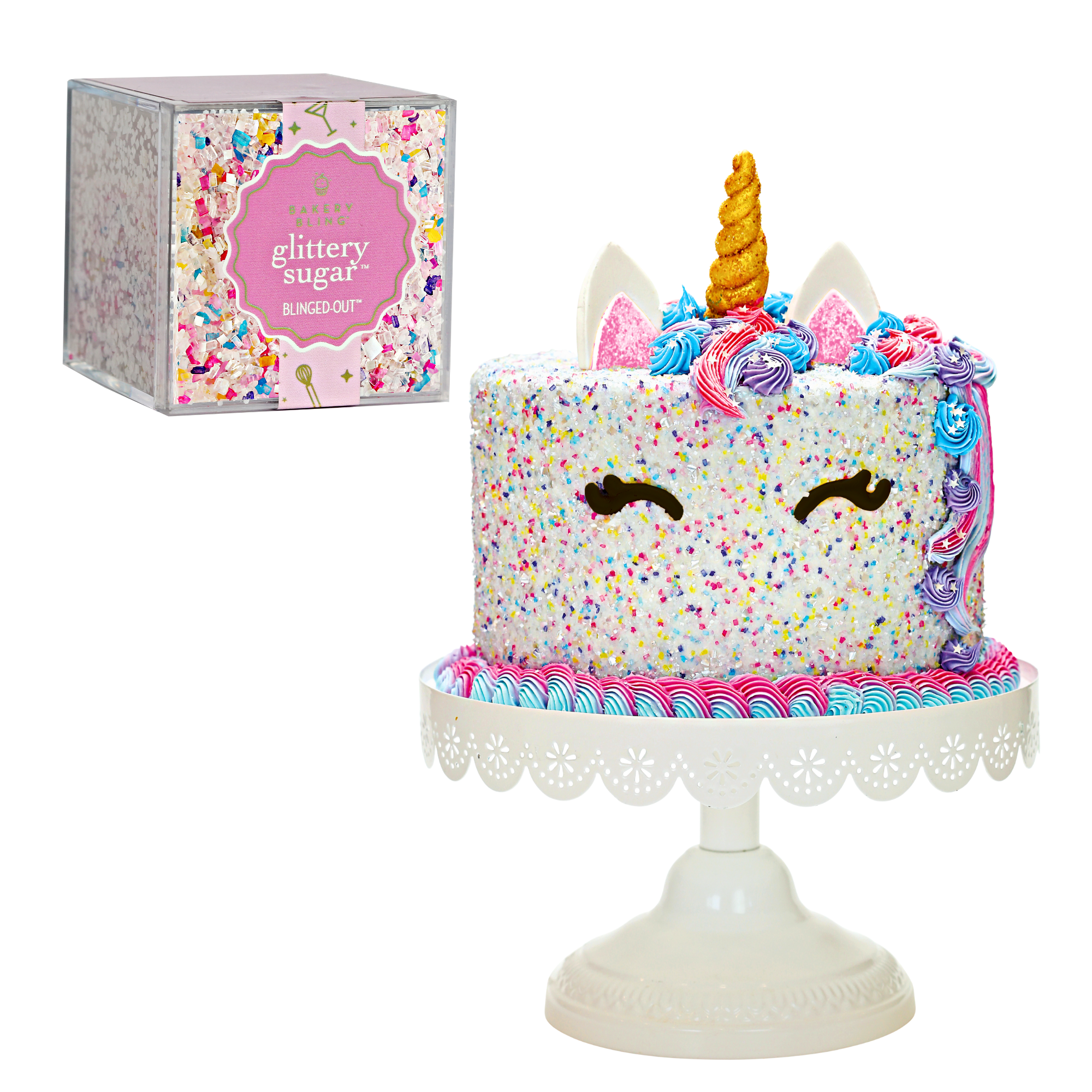 Unicorn Cake Decorating Duo (Cake Decor + Glittery Sugar)
