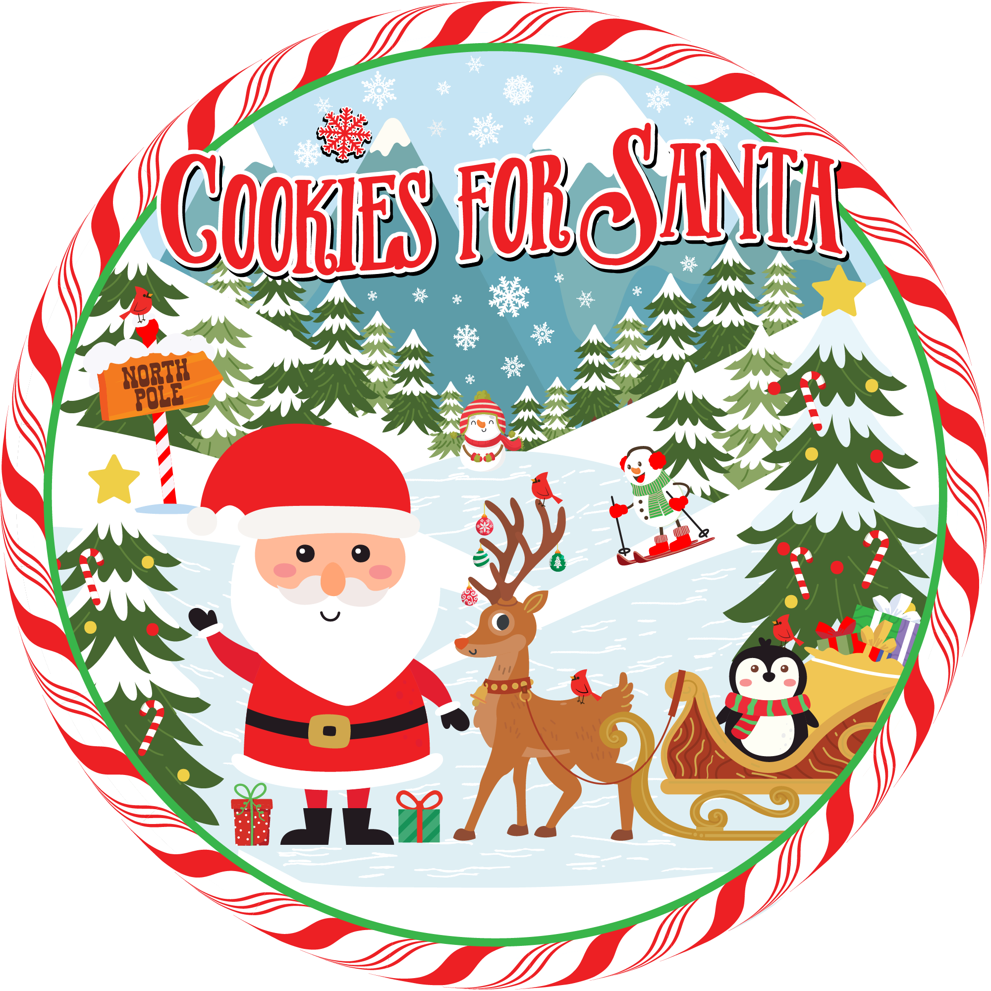 Christmas Cookie Decorating Kit with Plate for Santa