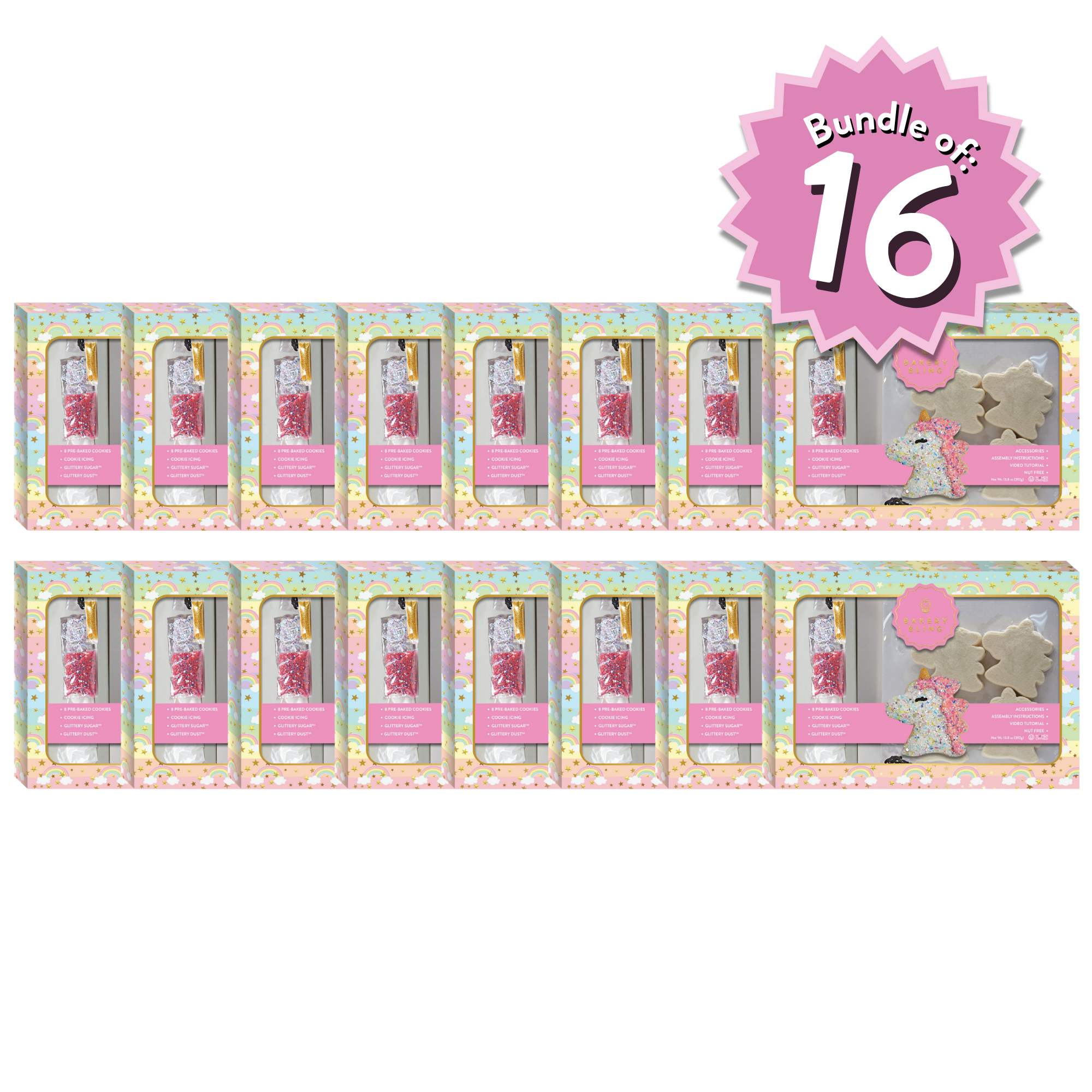 Unicorn Designer Cookie Kit – 16-Pack Party Bundle