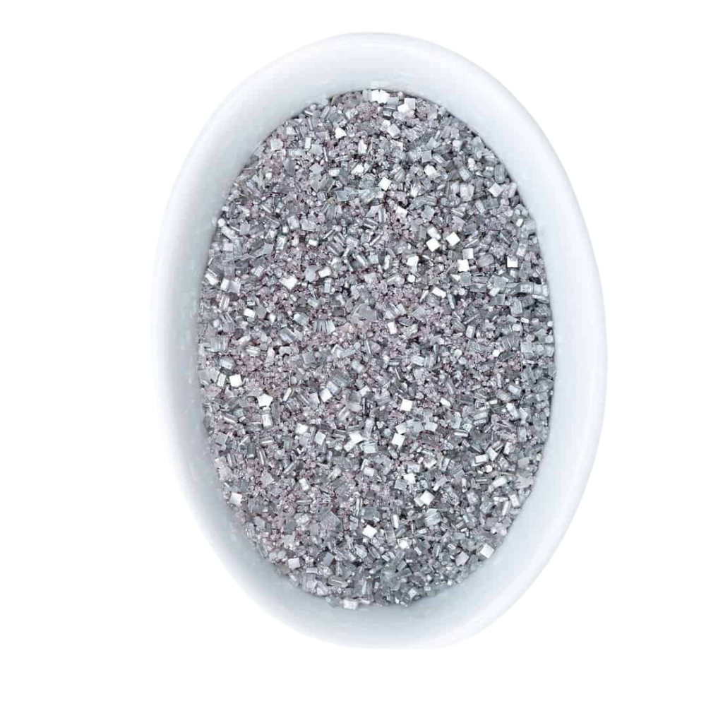 3 lb. Bag - Metallic Silver Glittery Sugar™