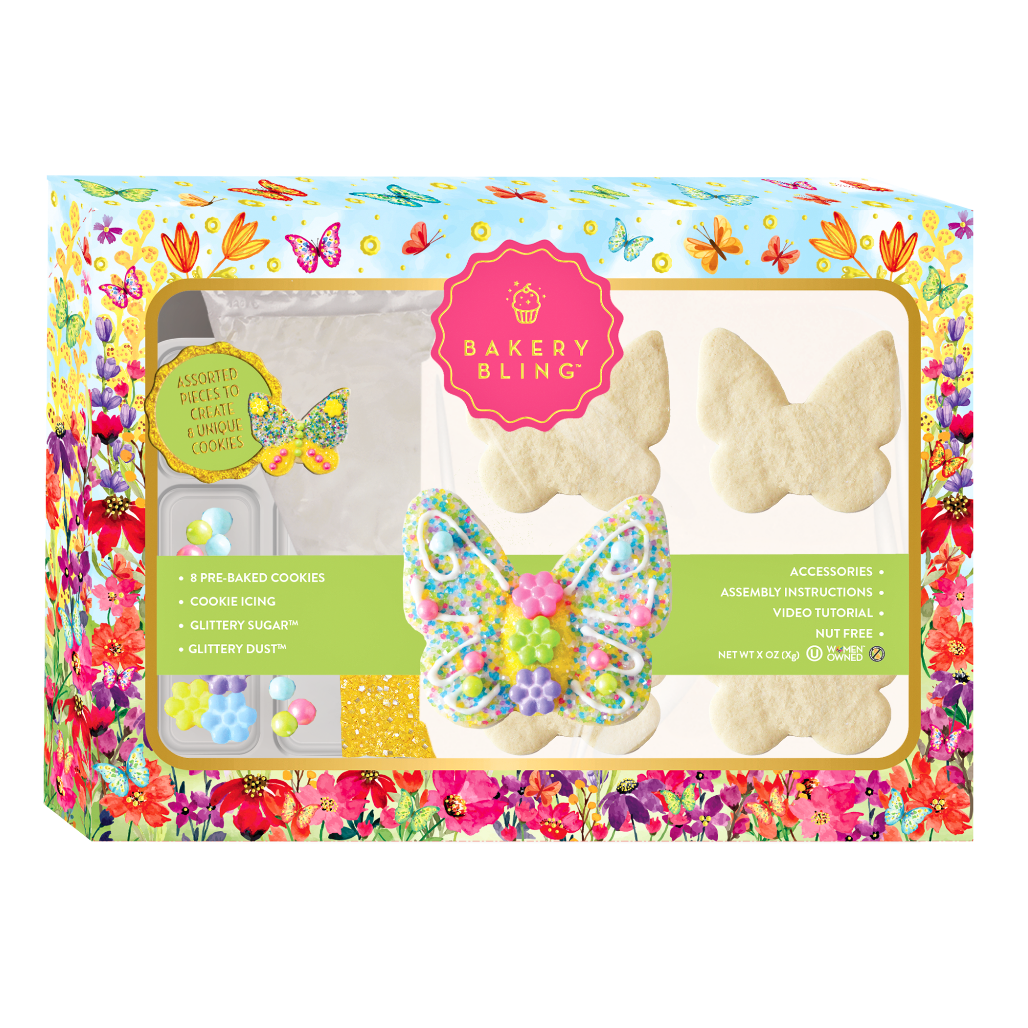 Fairy Garden Designer Decorating Bundle (Fairy Cake Decor + Butterfly Cookie Kit)