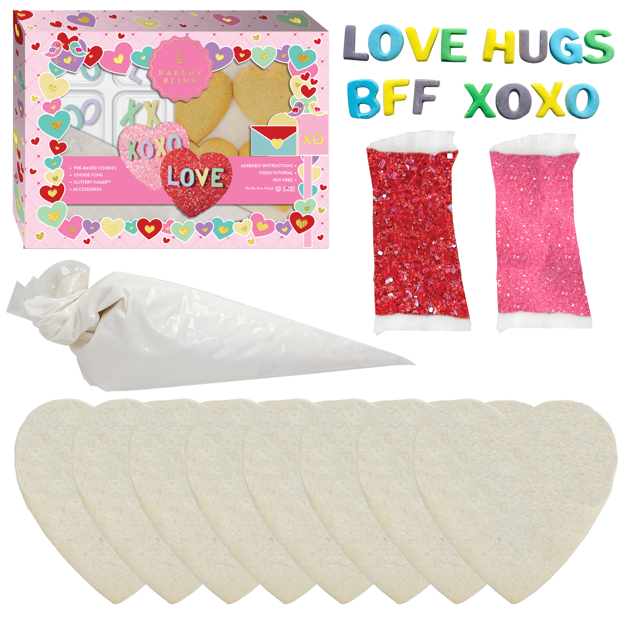 Conversation Heart Designer Cookie Kit