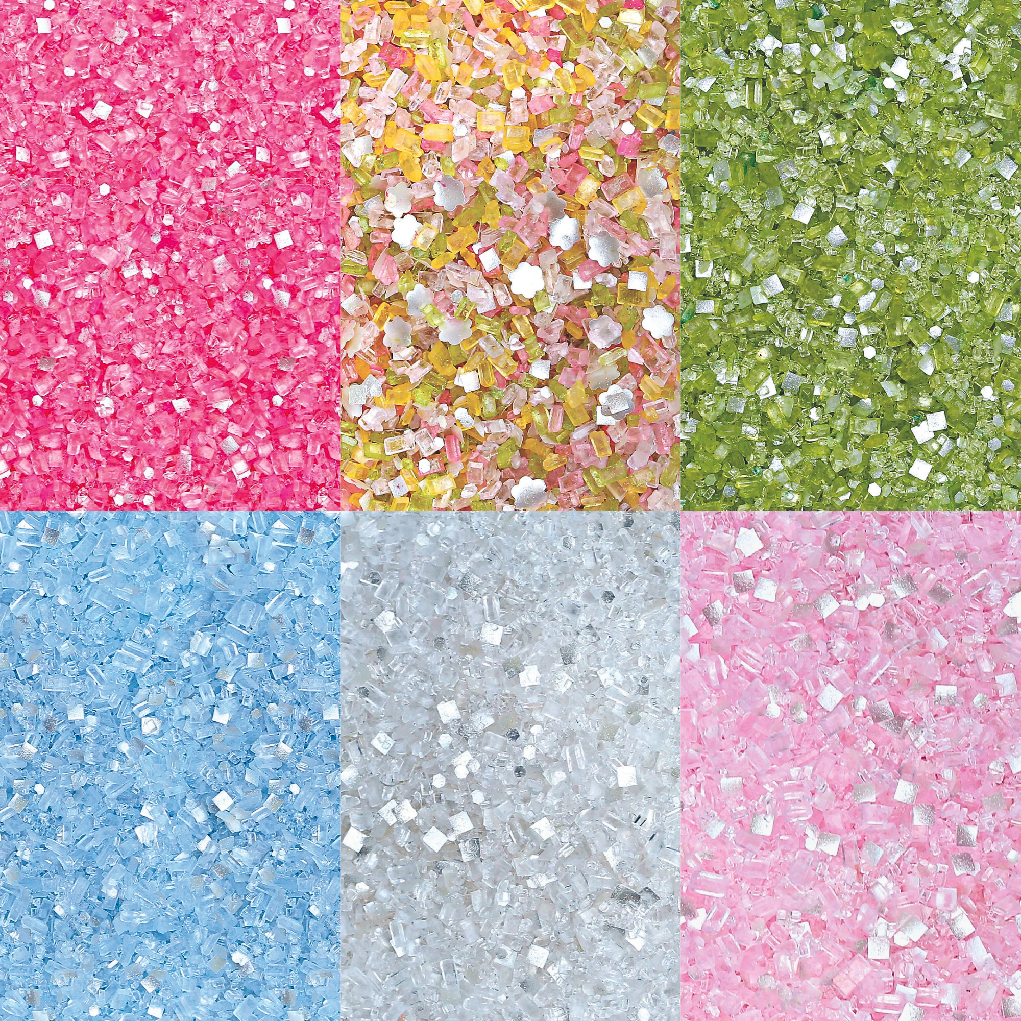 Springtime Pastel Favorites Glittery Sugar™ Bundle (Set of 6: Pink, Light Pink, In Bloom, Light Blue, Diamond, Light Green)