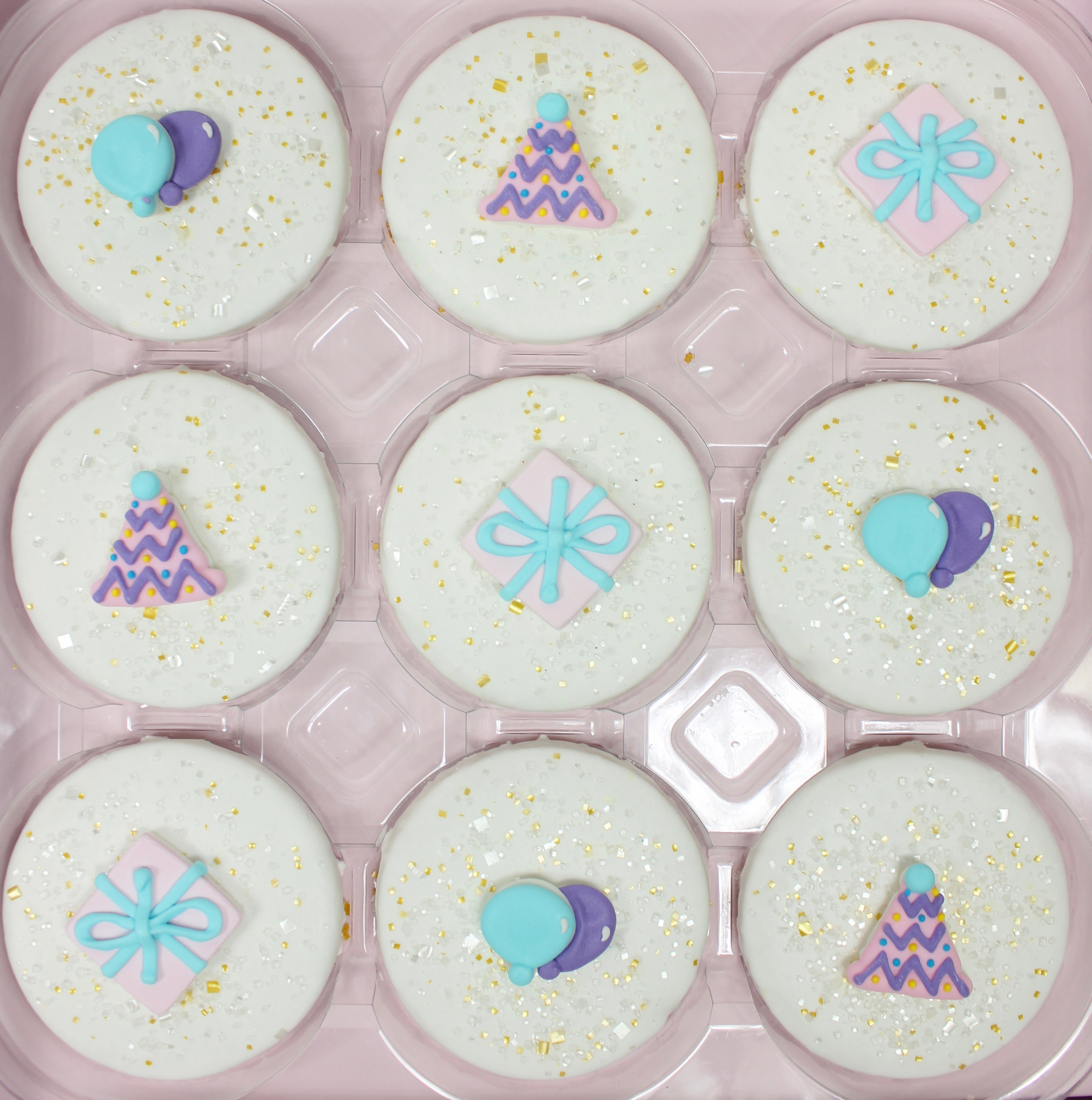 Pink Birthday Designer Decorated Cookies