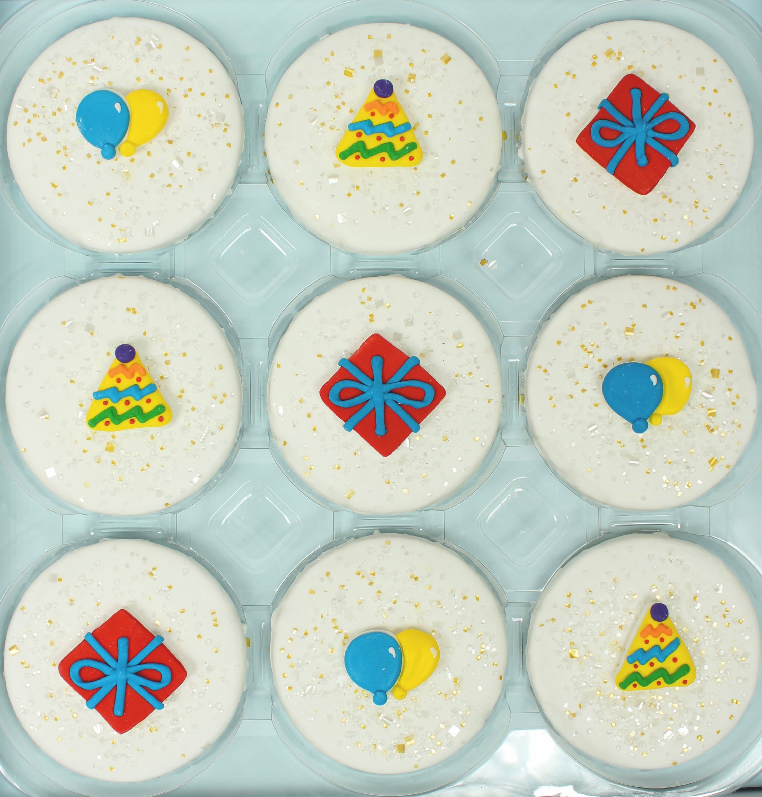 Blue Birthday Designer Decorated Cookies