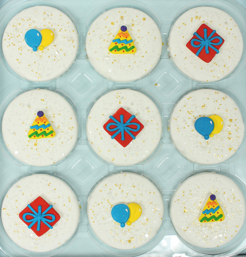 Blue Birthday Designer Decorated Cookies