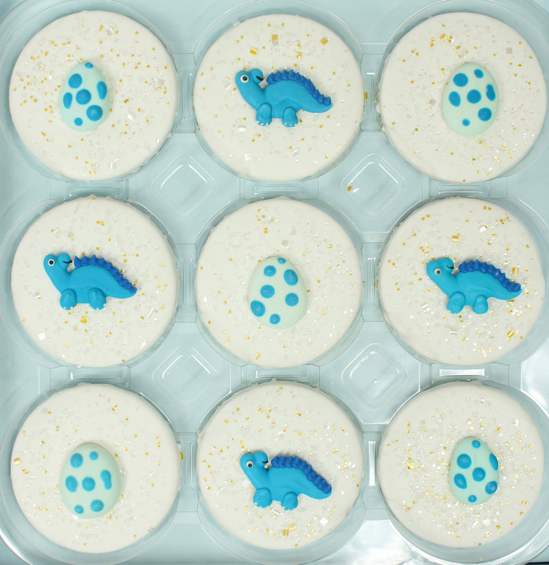 Blue Dinosaur Designer Decorated Cookies