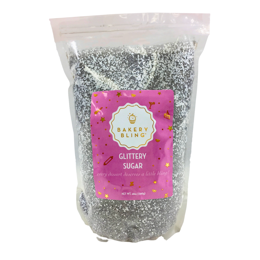 3 lb. Bag - Metallic Silver Glittery Sugar™