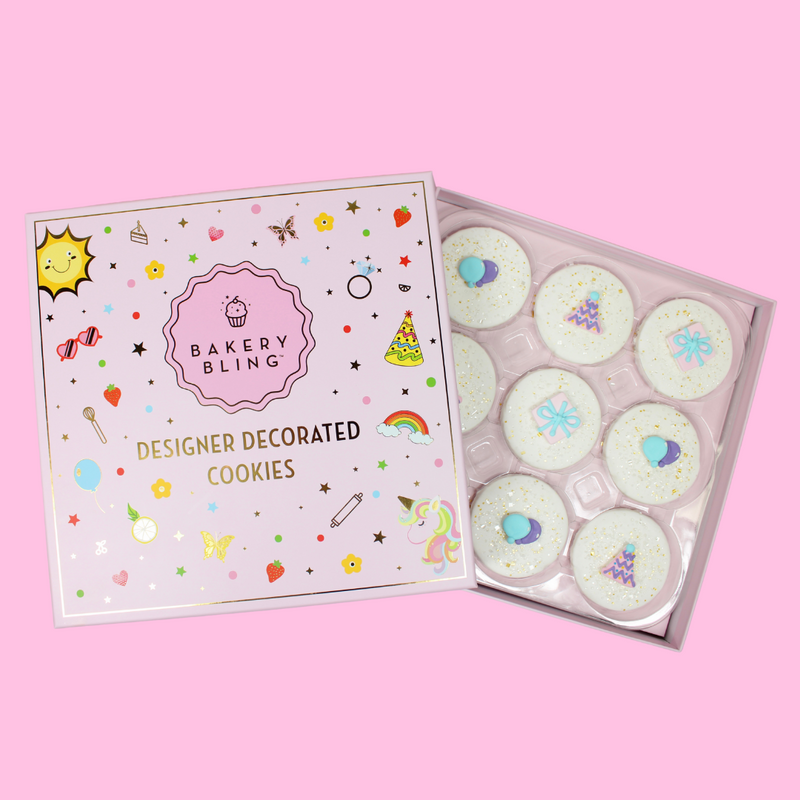 Pink Birthday Designer Decorated Cookies