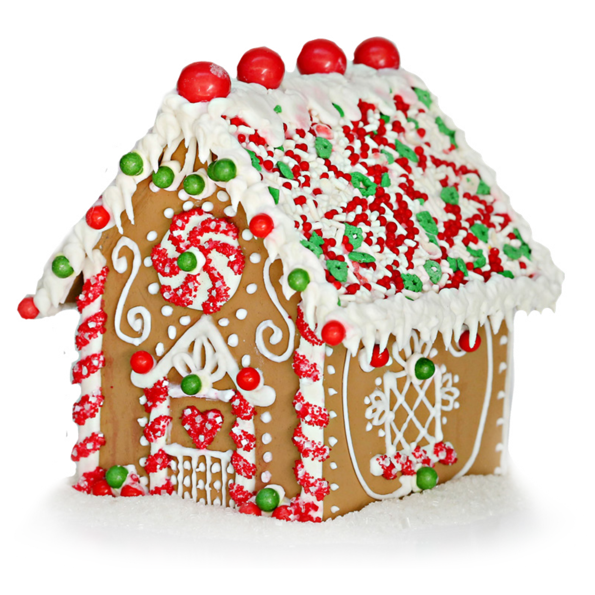 Red and Green Mini Gingerbread House