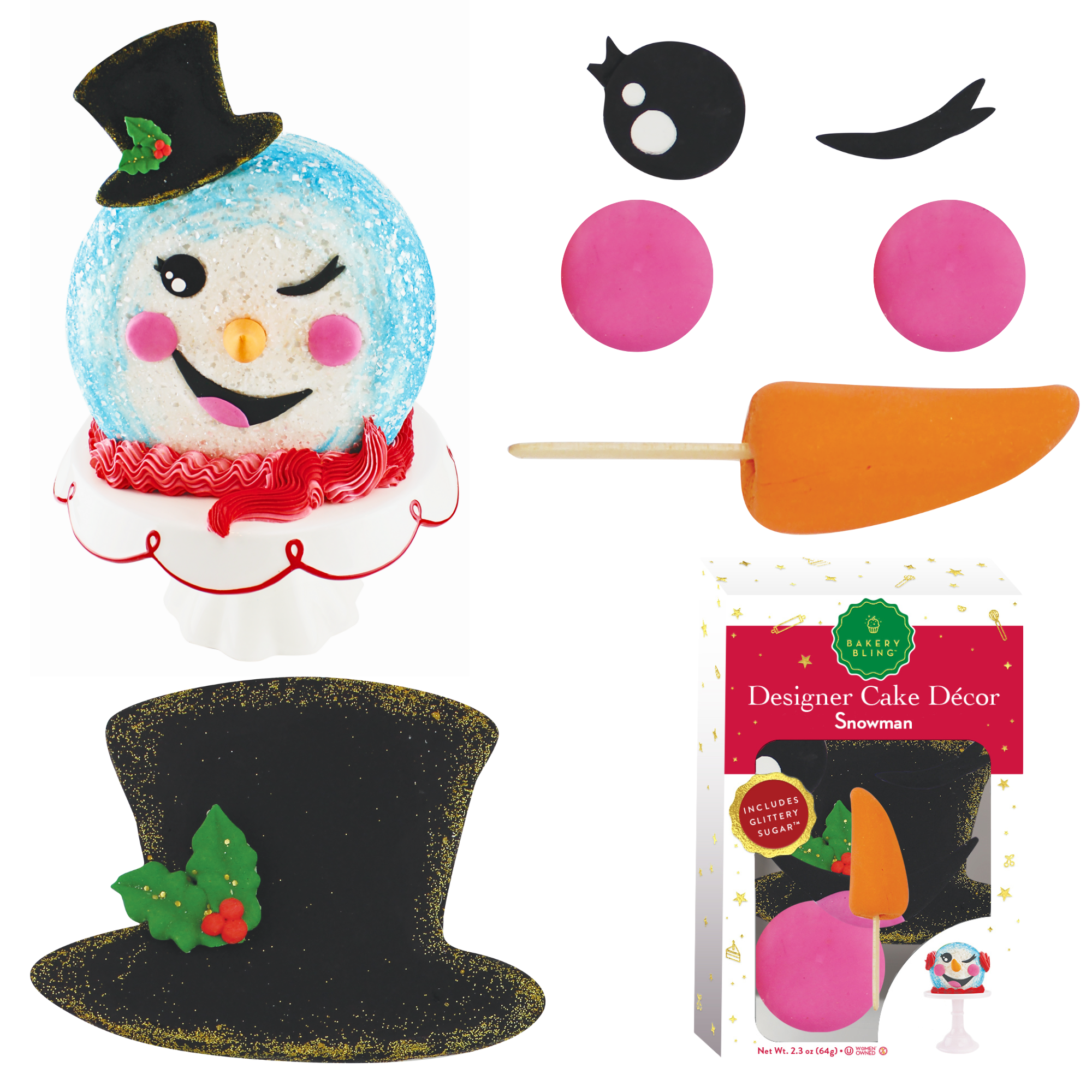 Snowman Designer Cake Decor