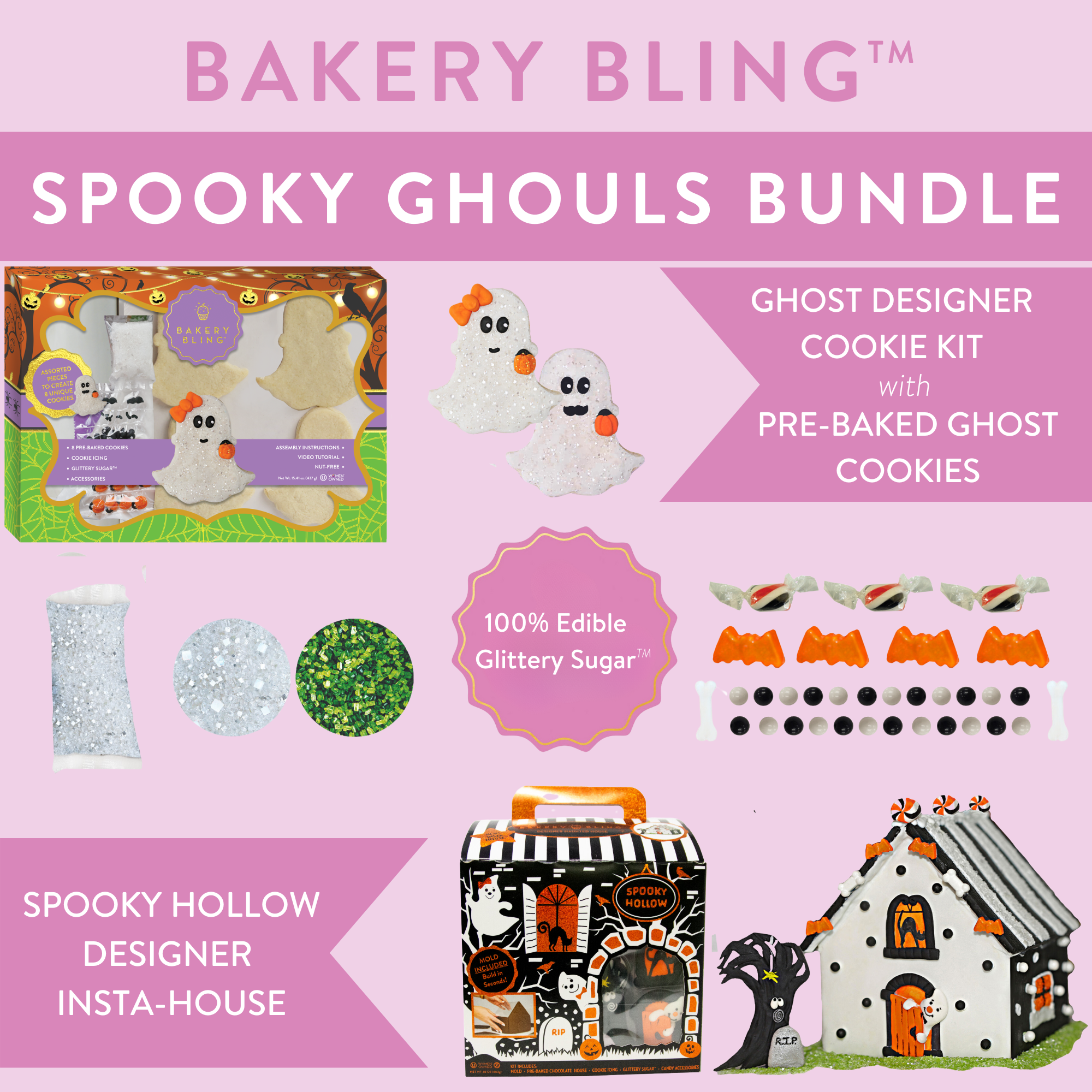 Spooky Ghouls Bundle (Ghost Cookie Kit + Spooky Hollow Insta-House)