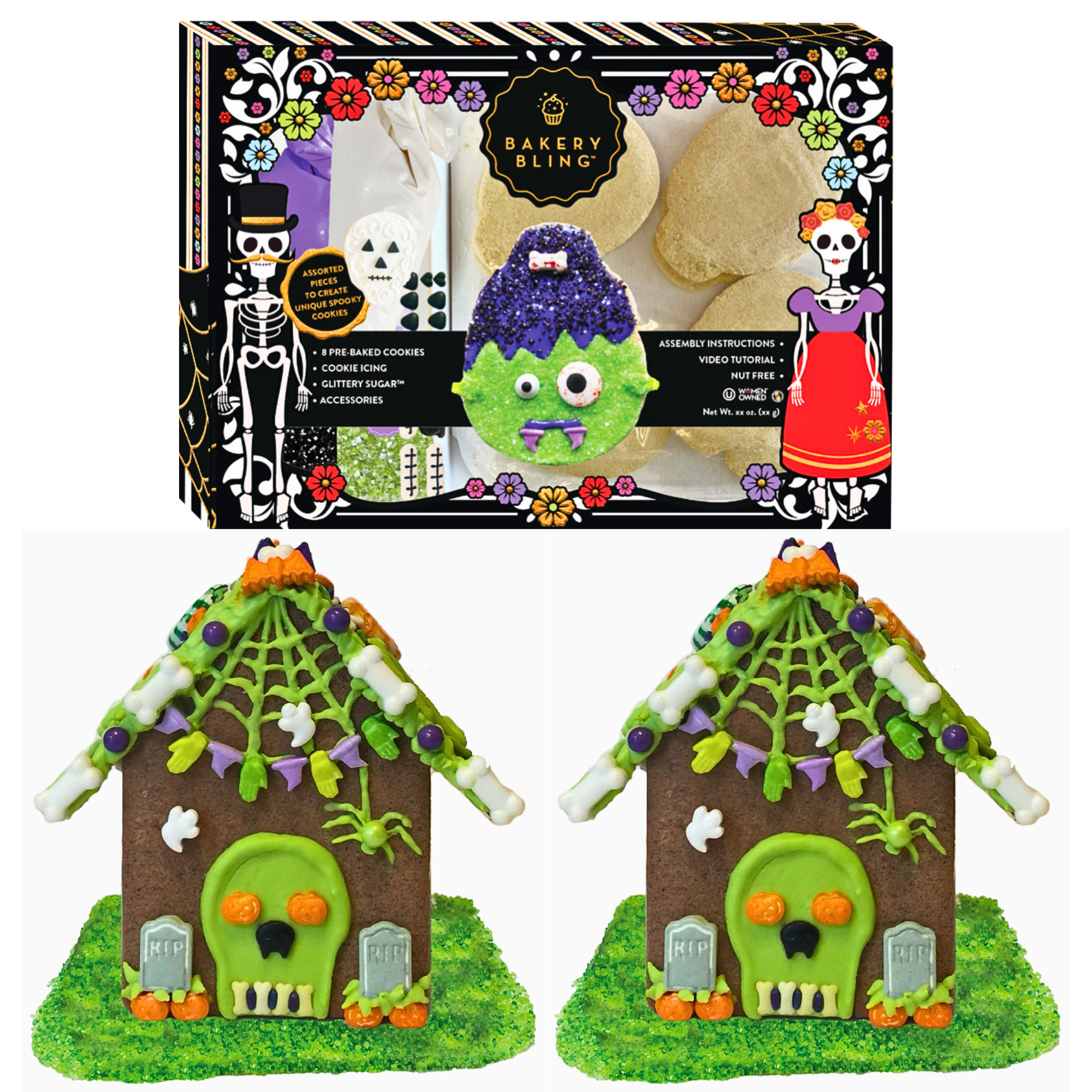 Sugar Skull Bundle (2 Mini Houses + Cookie Kit)